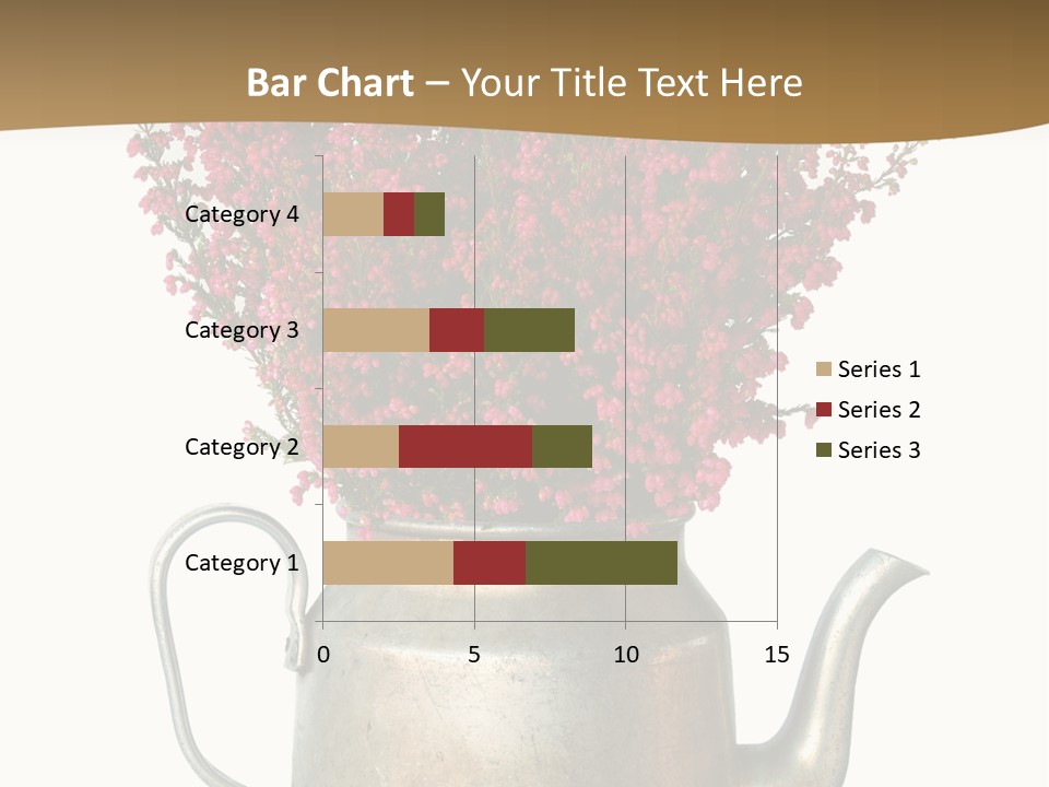 A Metal Watering Can With Flowers In It PowerPoint Template