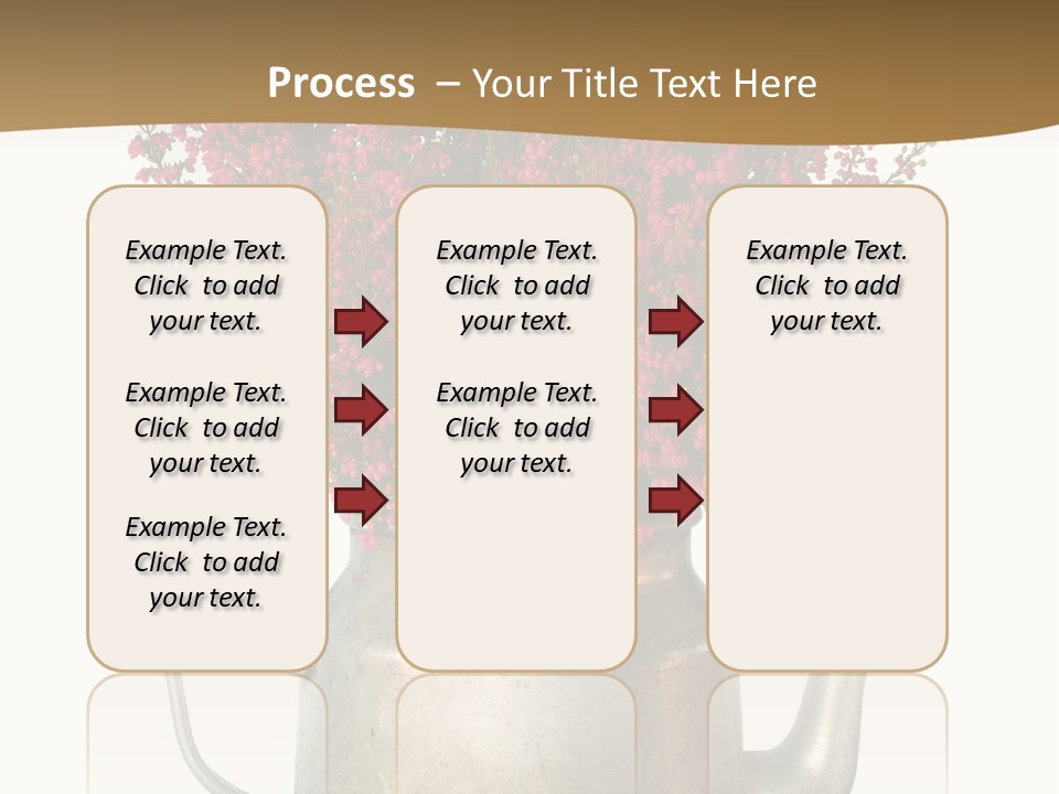 A Metal Watering Can With Flowers In It PowerPoint Template