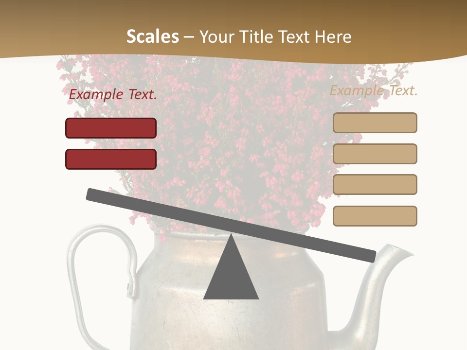 A Metal Watering Can With Flowers In It PowerPoint Template