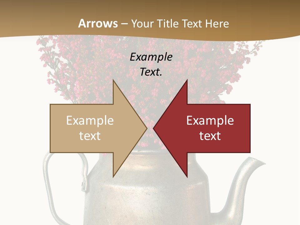 A Metal Watering Can With Flowers In It PowerPoint Template