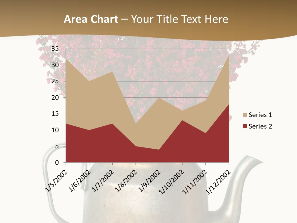 A Metal Watering Can With Flowers In It PowerPoint Template