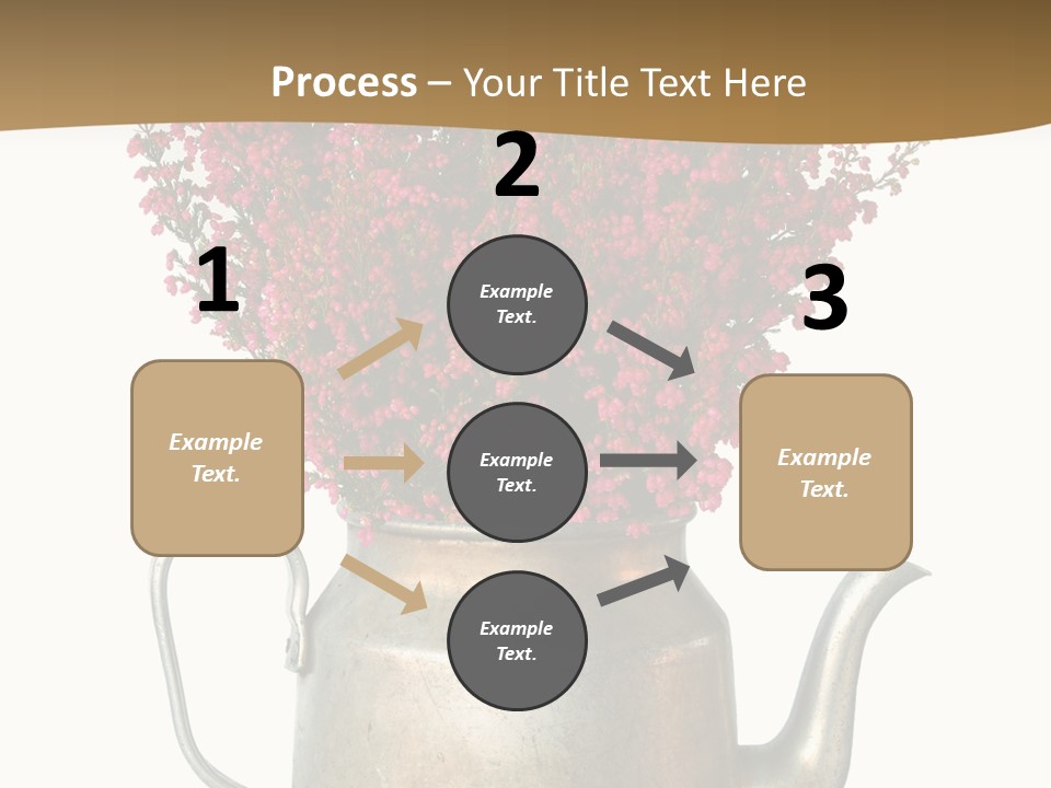 A Metal Watering Can With Flowers In It PowerPoint Template