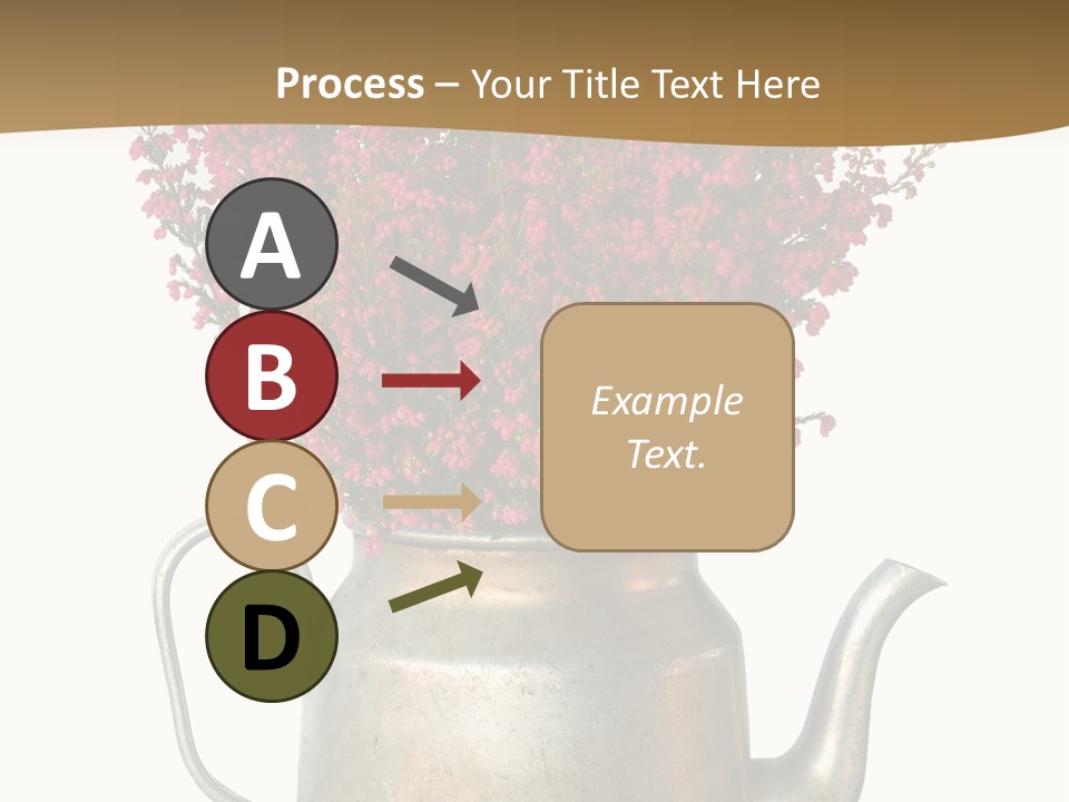 A Metal Watering Can With Flowers In It PowerPoint Template