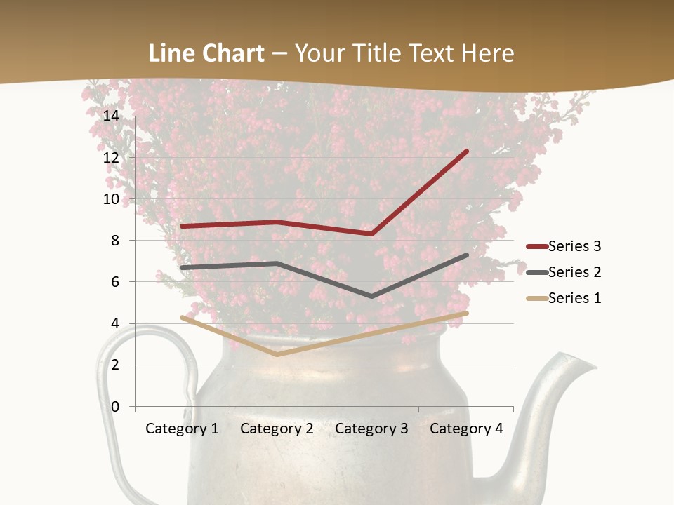 A Metal Watering Can With Flowers In It PowerPoint Template