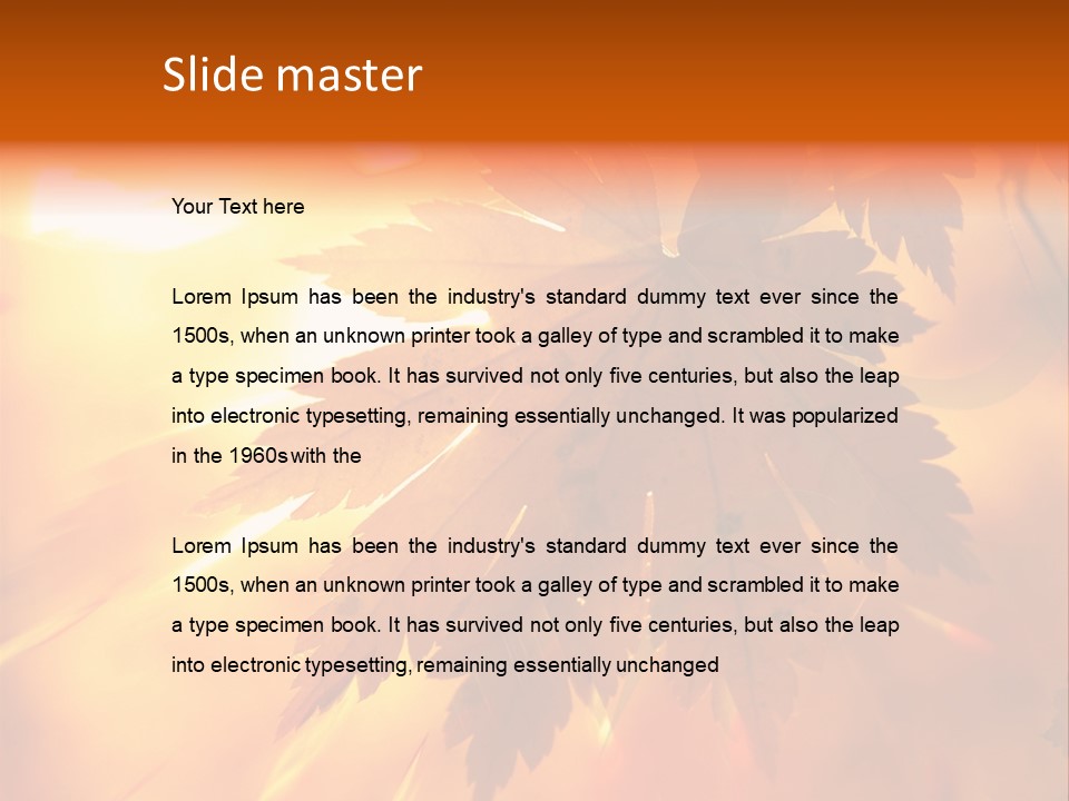 Yellow Red Fall PowerPoint Template