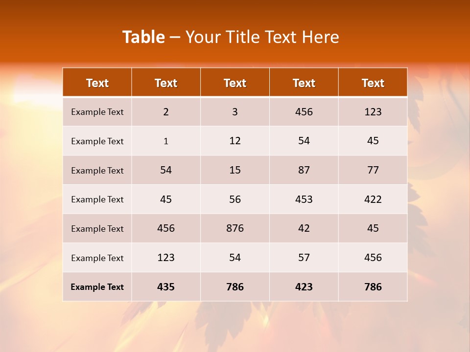 Yellow Red Fall PowerPoint Template