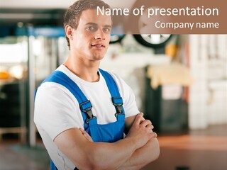 Repair Profession Auto Lift PowerPoint Template