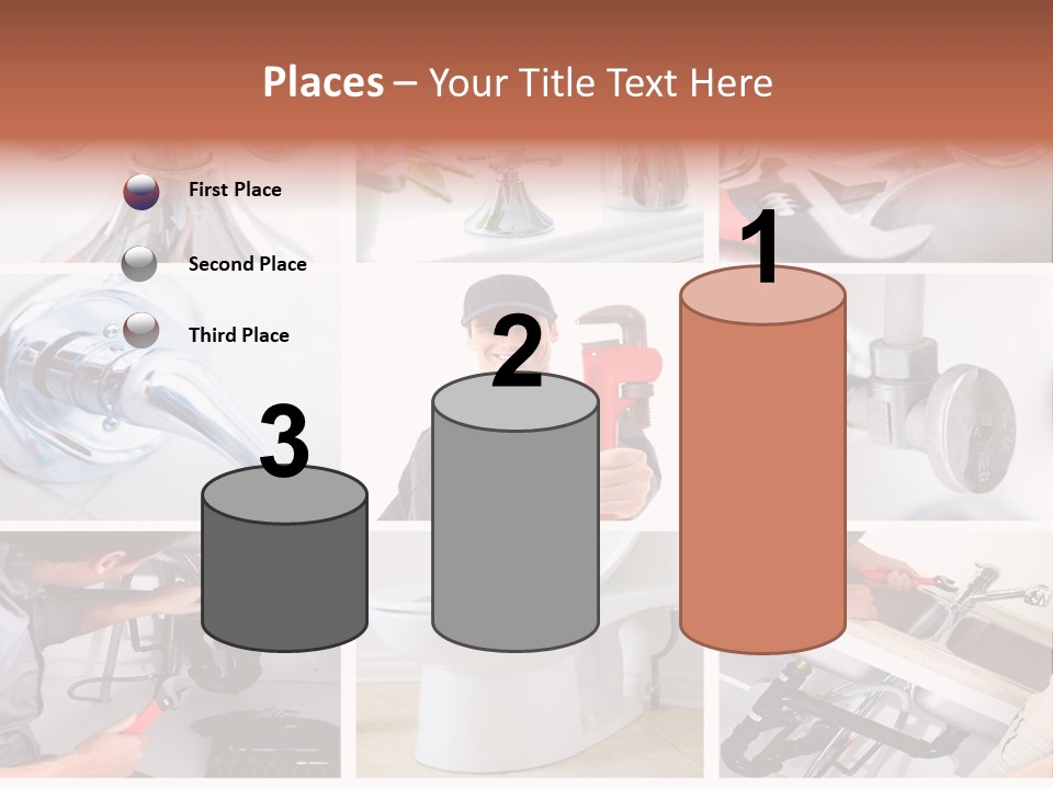 A Collage Of Photos With A Plumber And A Wrench PowerPoint Template