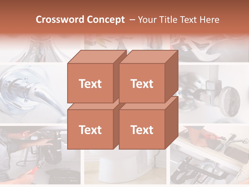 A Collage Of Photos With A Plumber And A Wrench PowerPoint Template
