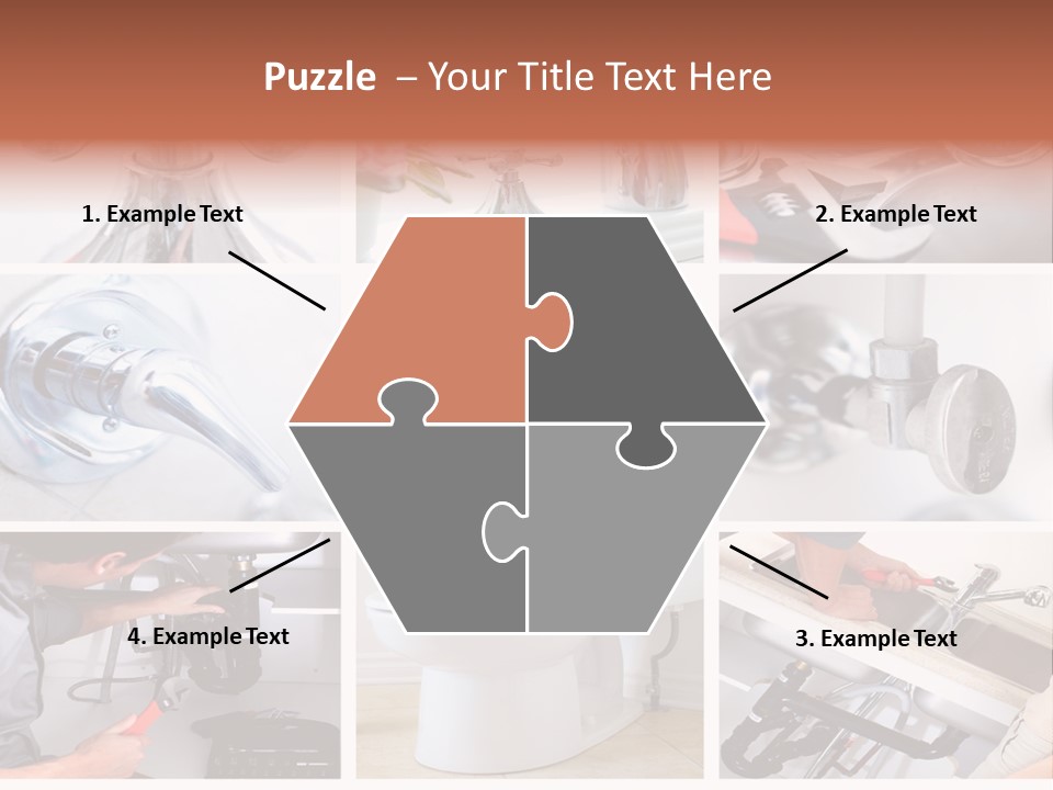 A Collage Of Photos With A Plumber And A Wrench PowerPoint Template