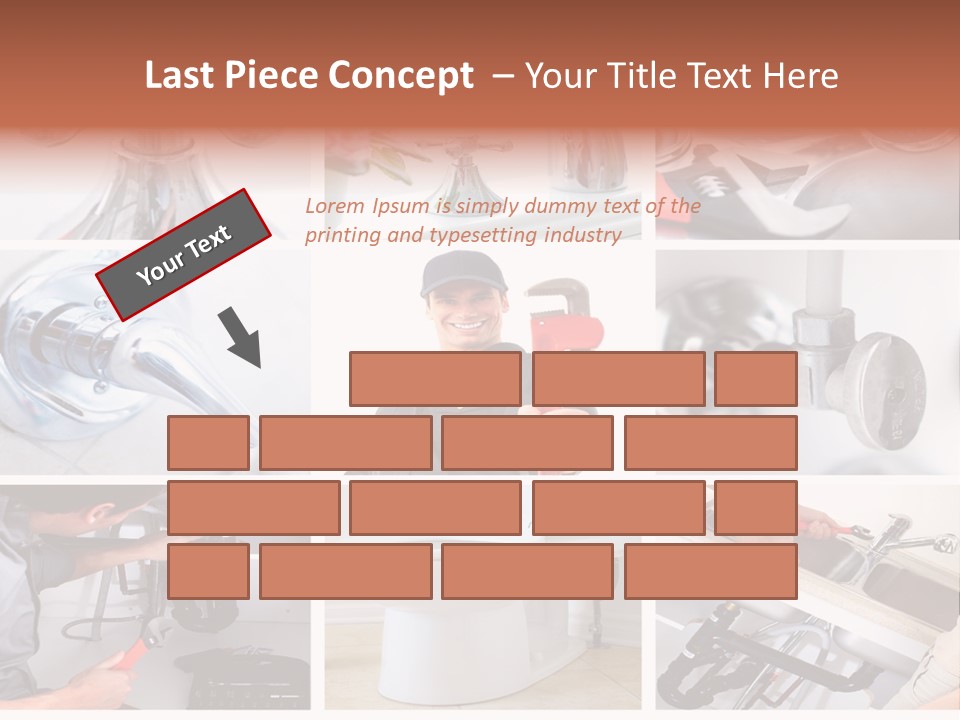 A Collage Of Photos With A Plumber And A Wrench PowerPoint Template