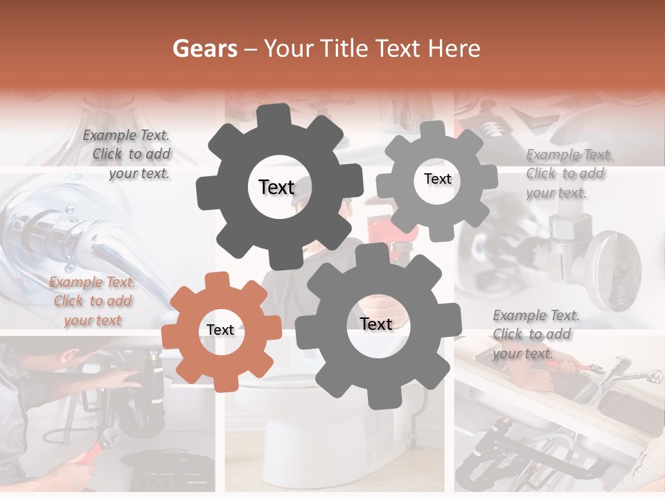 A Collage Of Photos With A Plumber And A Wrench PowerPoint Template