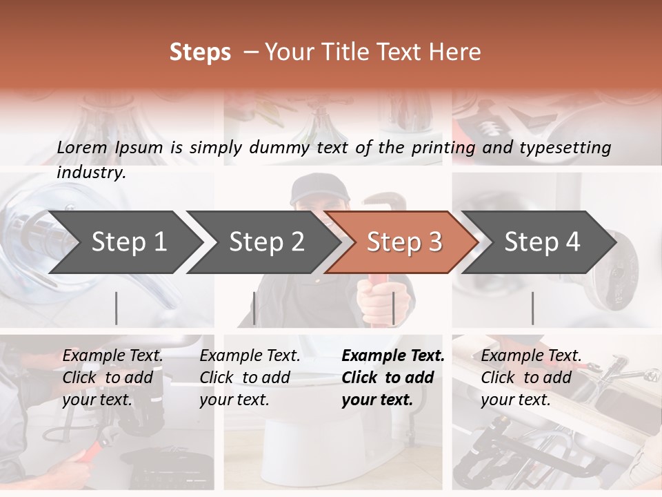 A Collage Of Photos With A Plumber And A Wrench PowerPoint Template