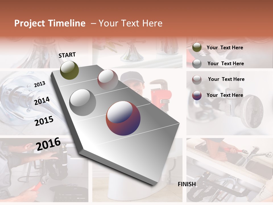 A Collage Of Photos With A Plumber And A Wrench PowerPoint Template