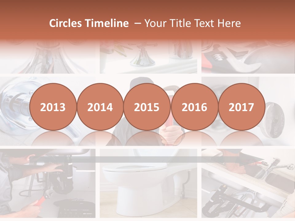 A Collage Of Photos With A Plumber And A Wrench PowerPoint Template