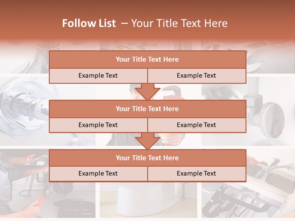 A Collage Of Photos With A Plumber And A Wrench PowerPoint Template
