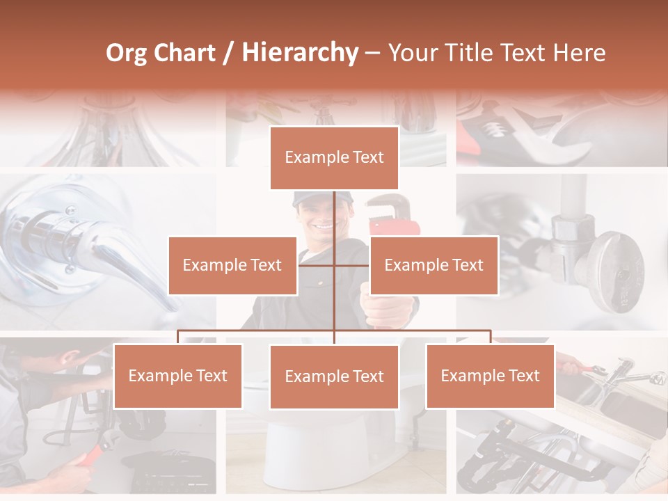 A Collage Of Photos With A Plumber And A Wrench PowerPoint Template