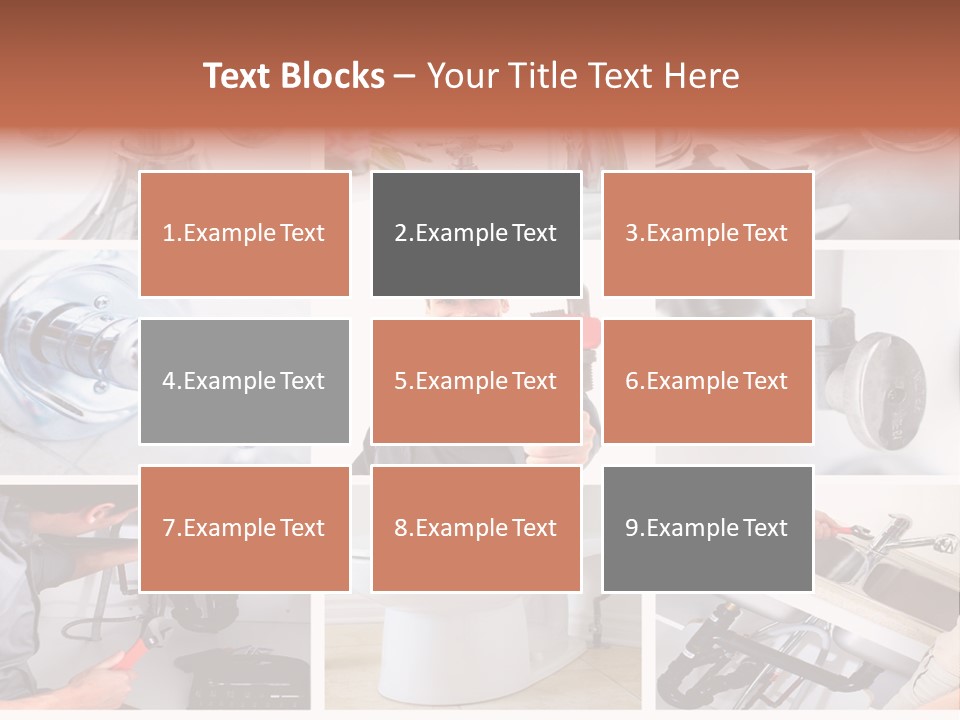 A Collage Of Photos With A Plumber And A Wrench PowerPoint Template