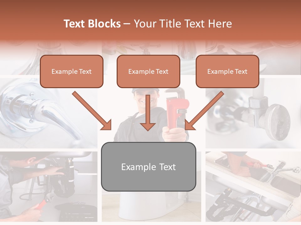 A Collage Of Photos With A Plumber And A Wrench PowerPoint Template