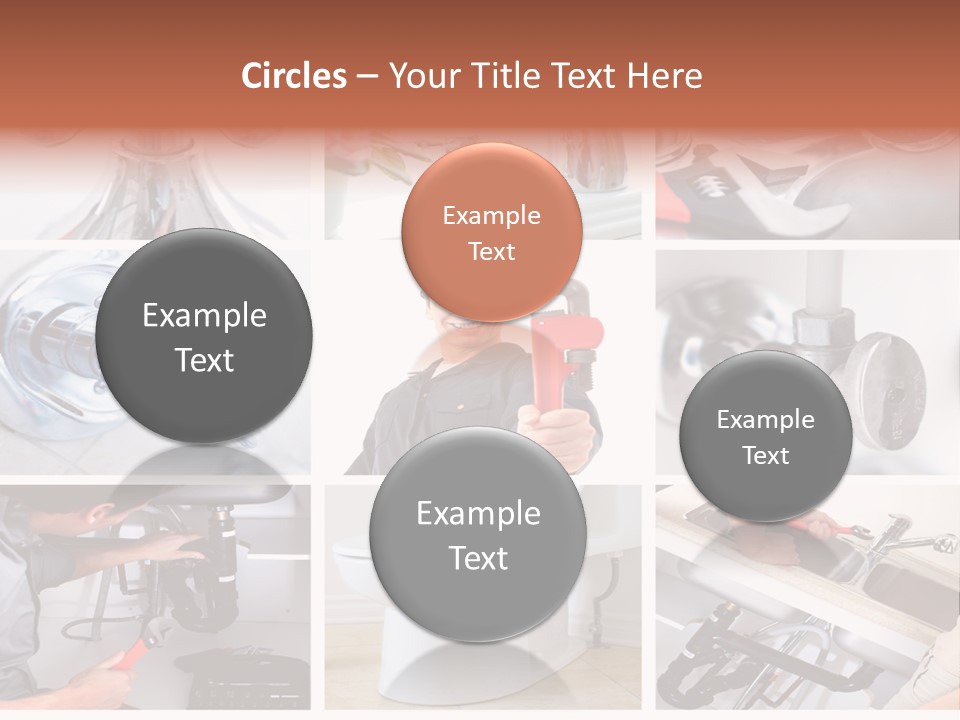 A Collage Of Photos With A Plumber And A Wrench PowerPoint Template