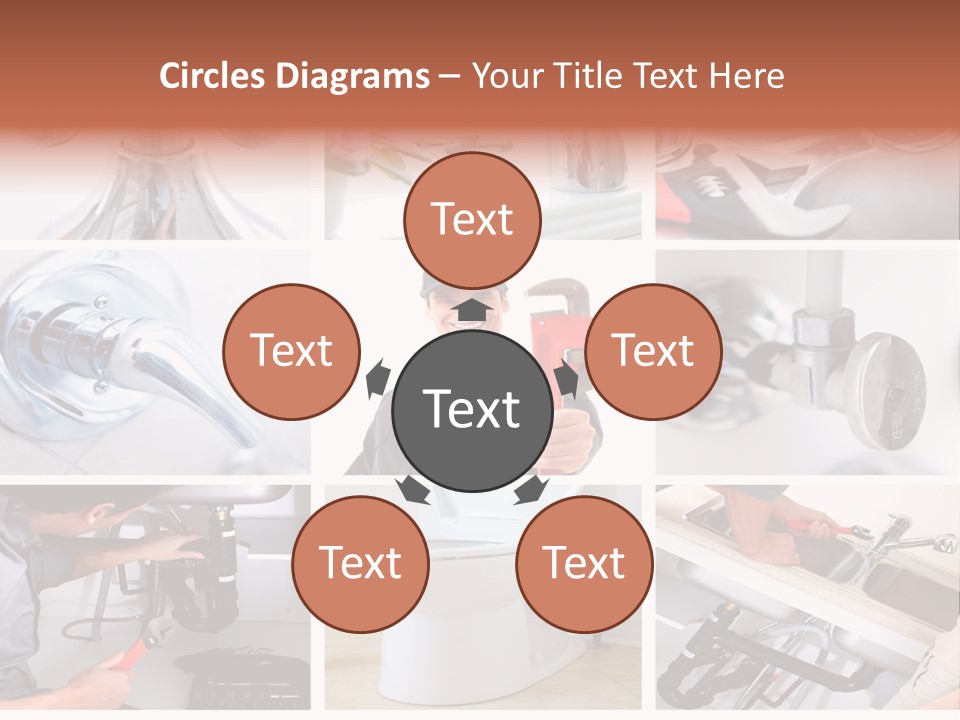 A Collage Of Photos With A Plumber And A Wrench PowerPoint Template