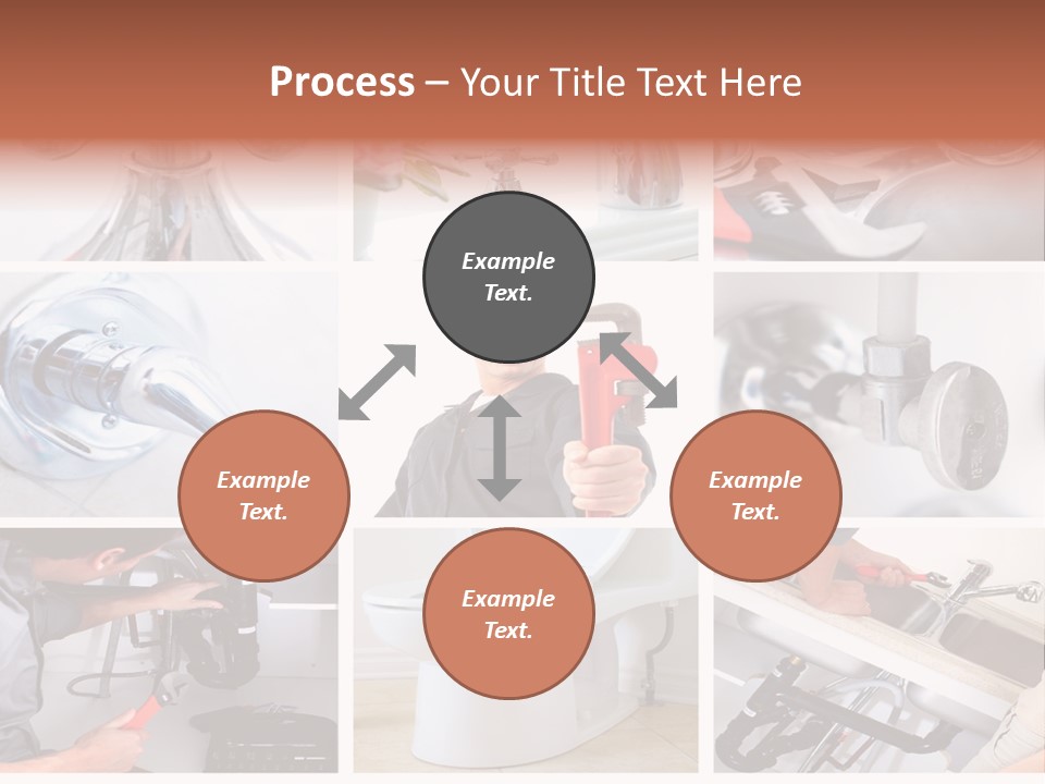 A Collage Of Photos With A Plumber And A Wrench PowerPoint Template