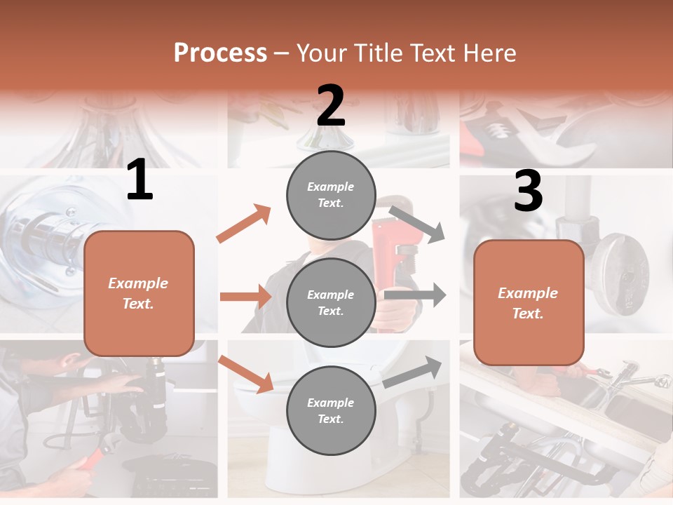 A Collage Of Photos With A Plumber And A Wrench PowerPoint Template