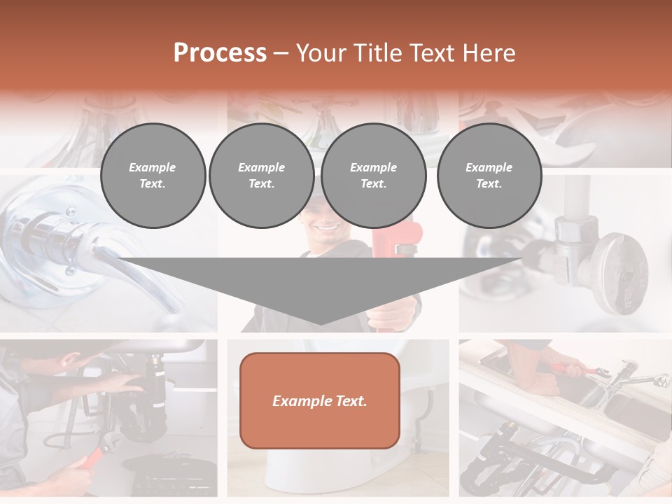 A Collage Of Photos With A Plumber And A Wrench PowerPoint Template