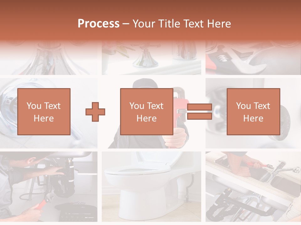 A Collage Of Photos With A Plumber And A Wrench PowerPoint Template