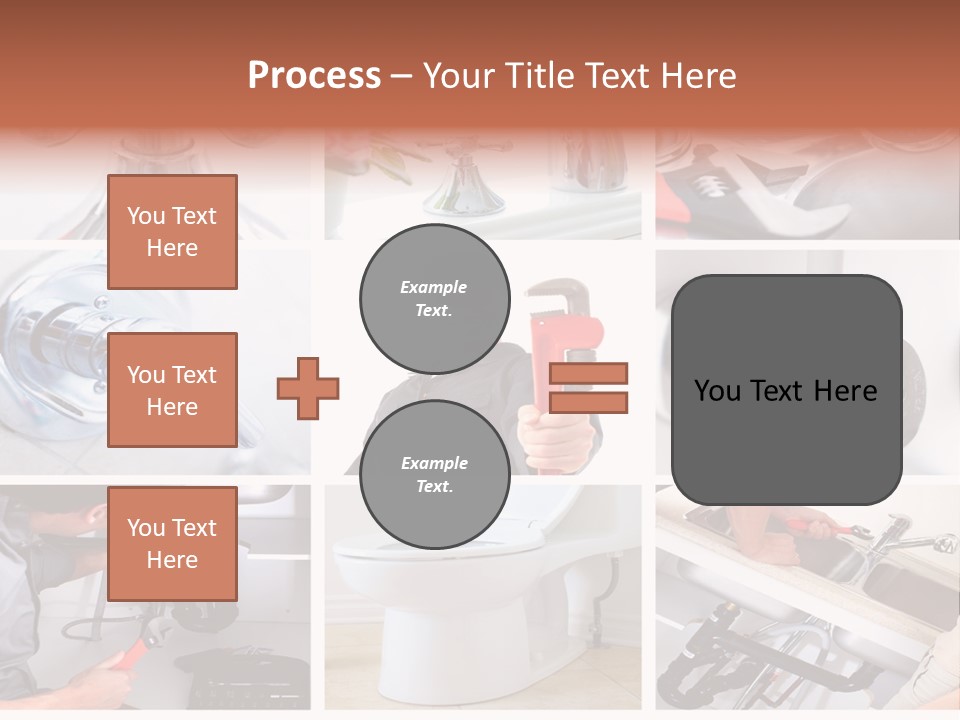 A Collage Of Photos With A Plumber And A Wrench PowerPoint Template