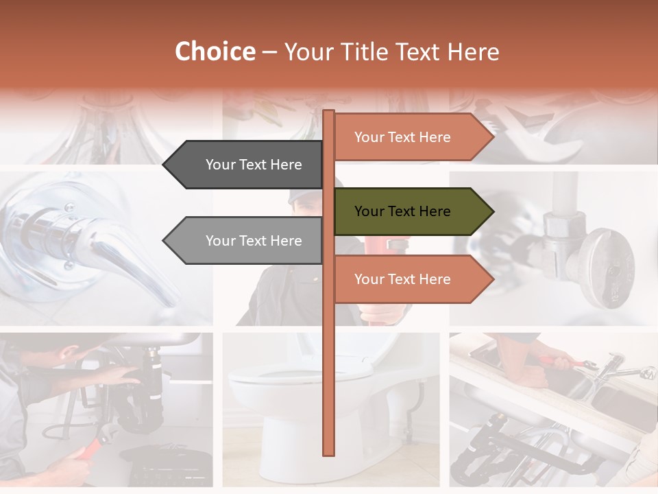 A Collage Of Photos With A Plumber And A Wrench PowerPoint Template