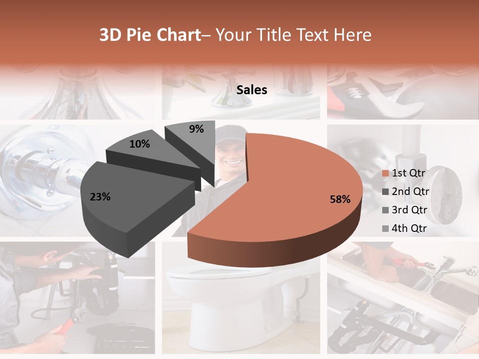 A Collage Of Photos With A Plumber And A Wrench PowerPoint Template