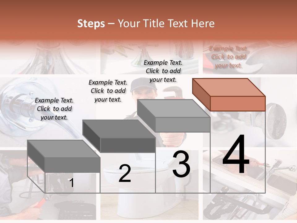 A Collage Of Photos With A Plumber And A Wrench PowerPoint Template