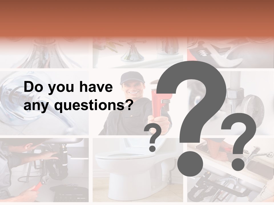 A Collage Of Photos With A Plumber And A Wrench PowerPoint Template