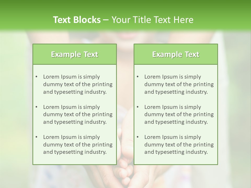 Daughter Playing Hands PowerPoint Template