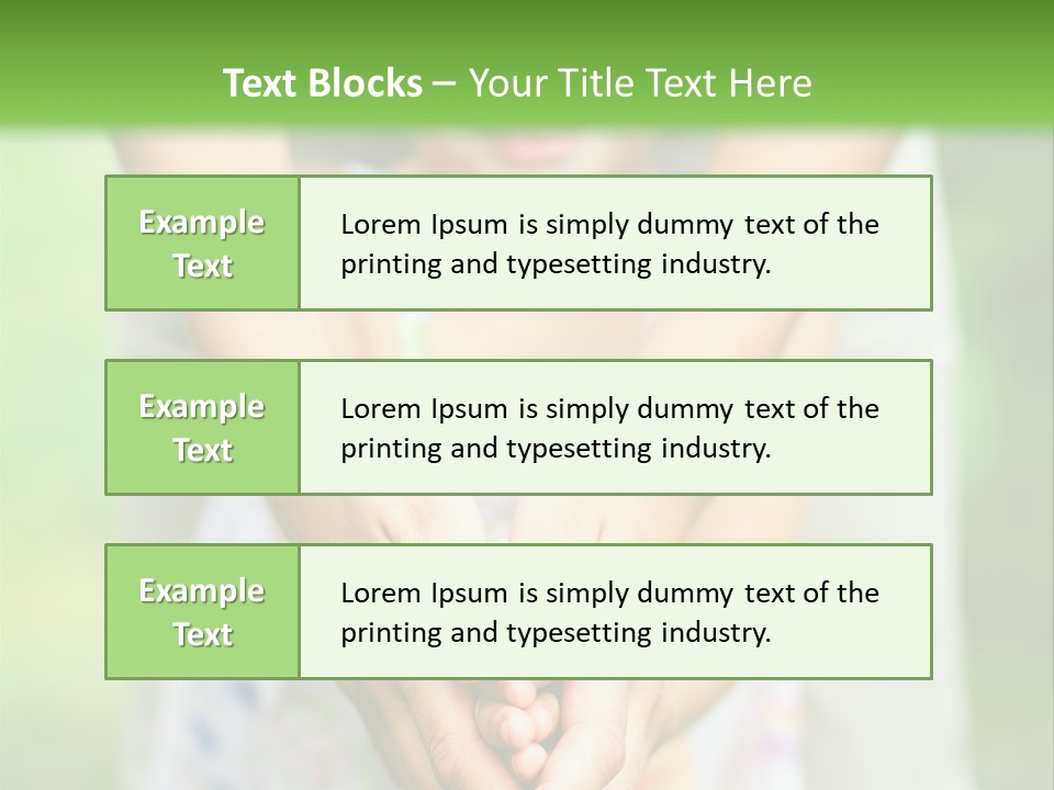 Daughter Playing Hands PowerPoint Template