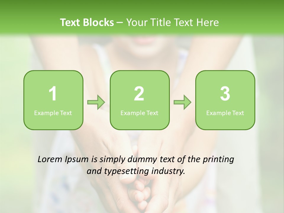 Daughter Playing Hands PowerPoint Template