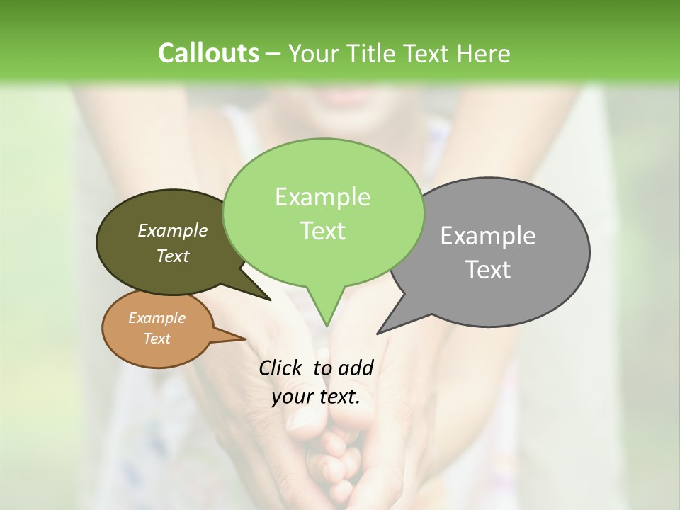 Daughter Playing Hands PowerPoint Template