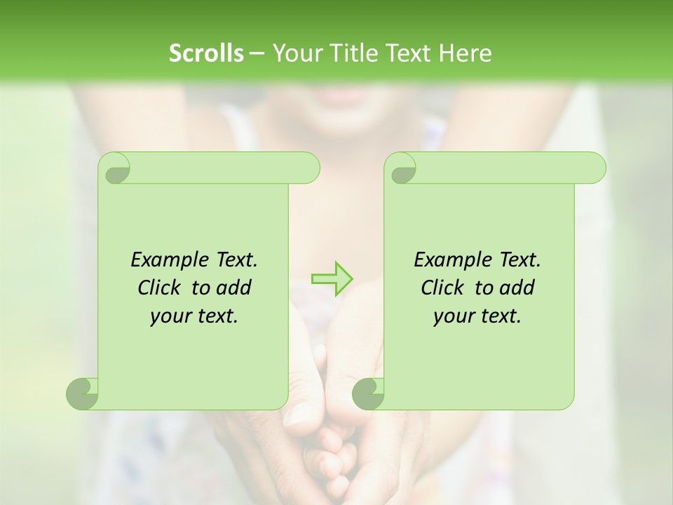 Daughter Playing Hands PowerPoint Template