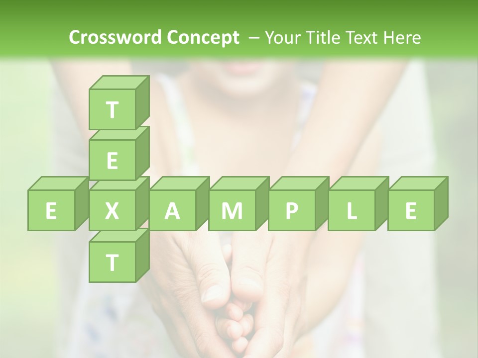 Daughter Playing Hands PowerPoint Template