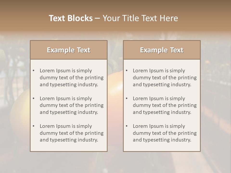Garden Meal Hothouse PowerPoint Template