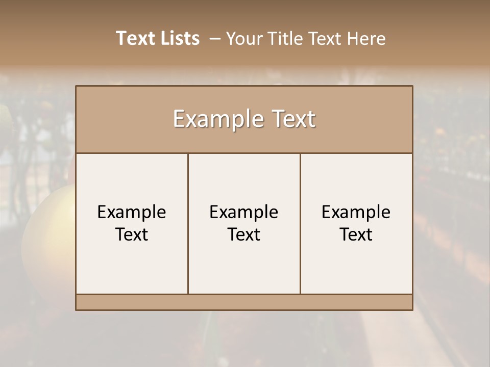 Garden Meal Hothouse PowerPoint Template