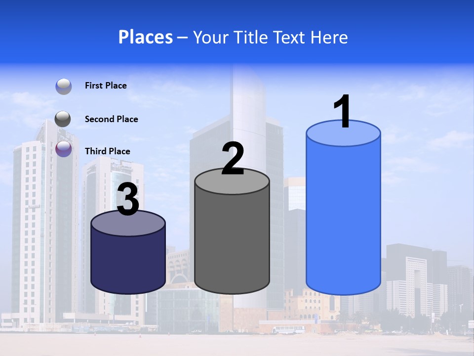 Qatari Skyline Sky PowerPoint Template