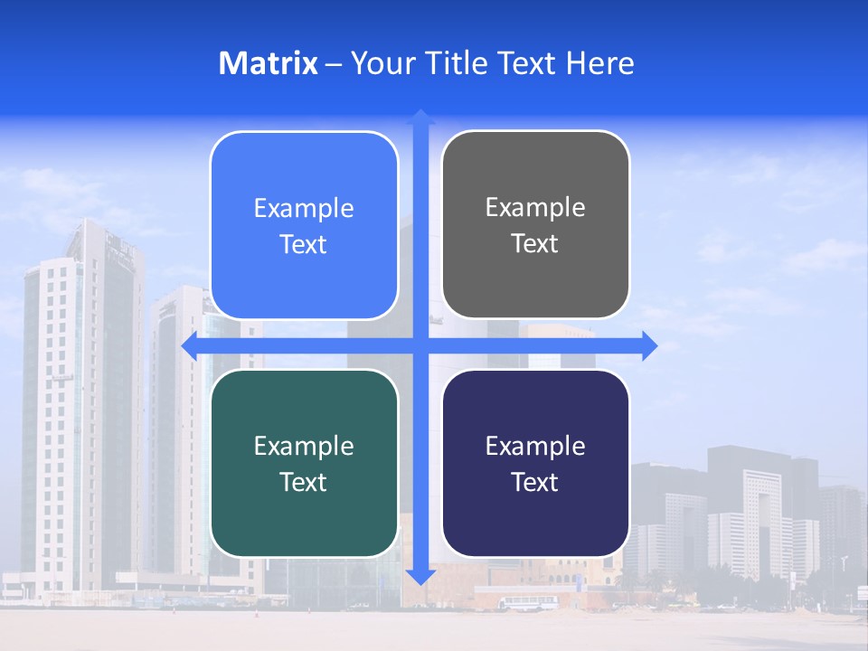 Qatari Skyline Sky PowerPoint Template
