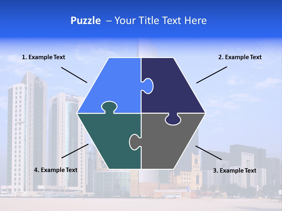 Qatari Skyline Sky PowerPoint Template