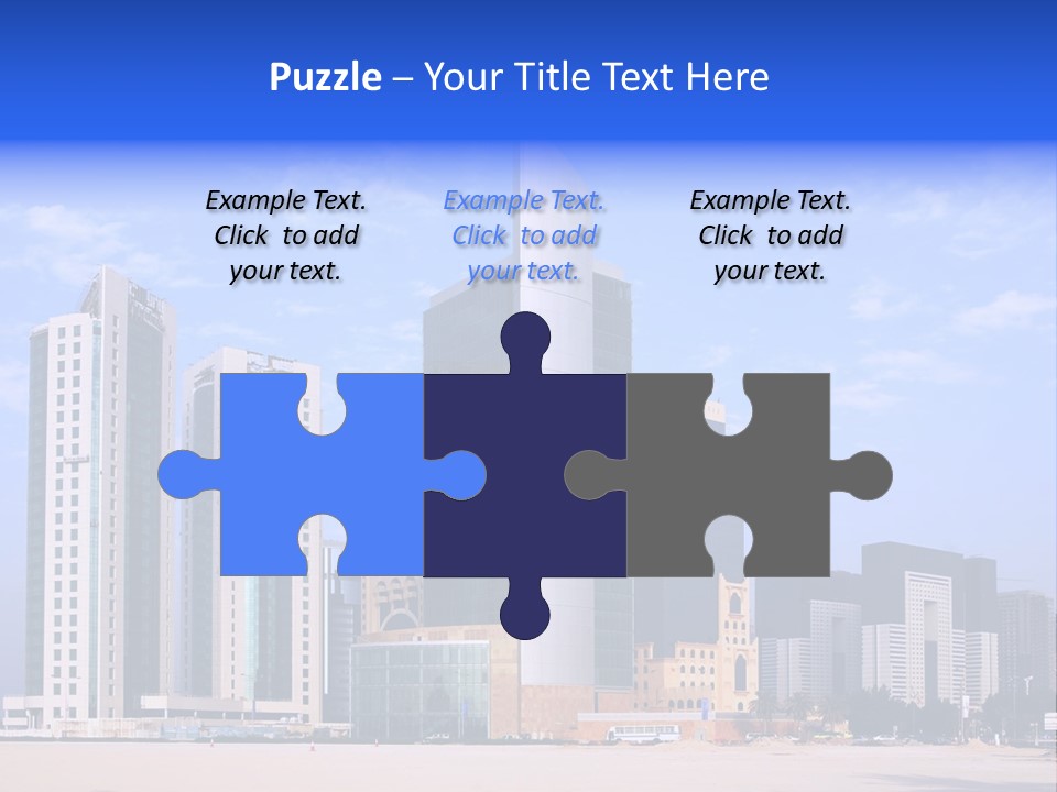 Qatari Skyline Sky PowerPoint Template