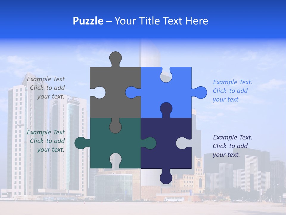 Qatari Skyline Sky PowerPoint Template