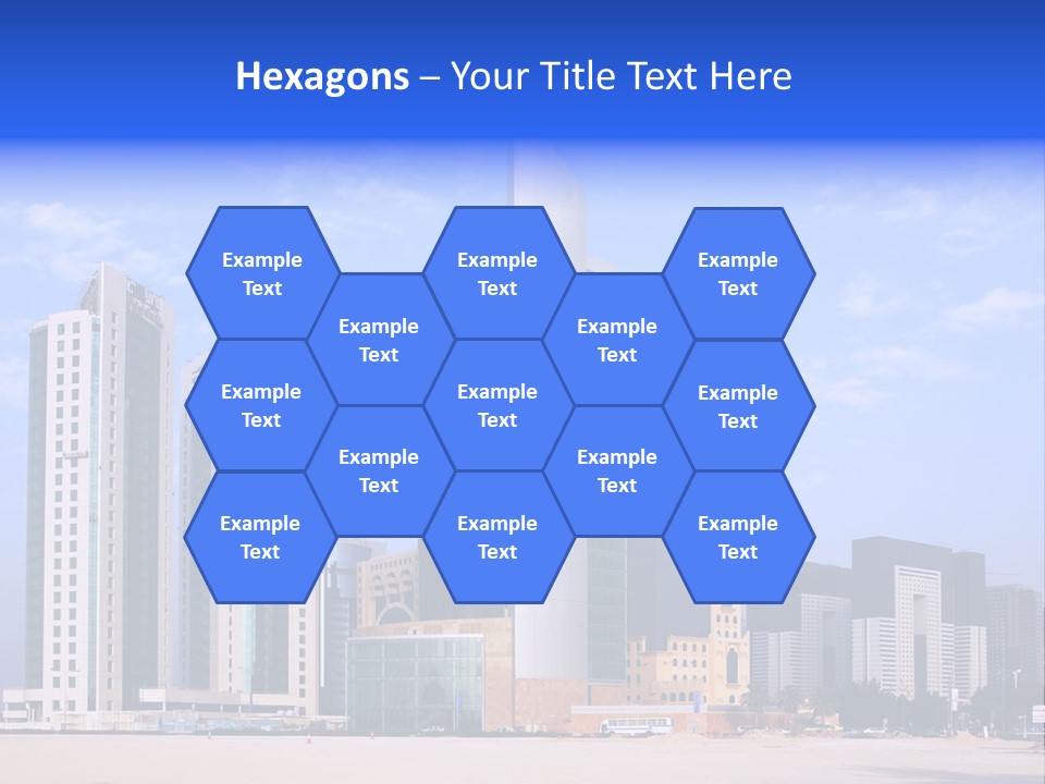 Qatari Skyline Sky PowerPoint Template