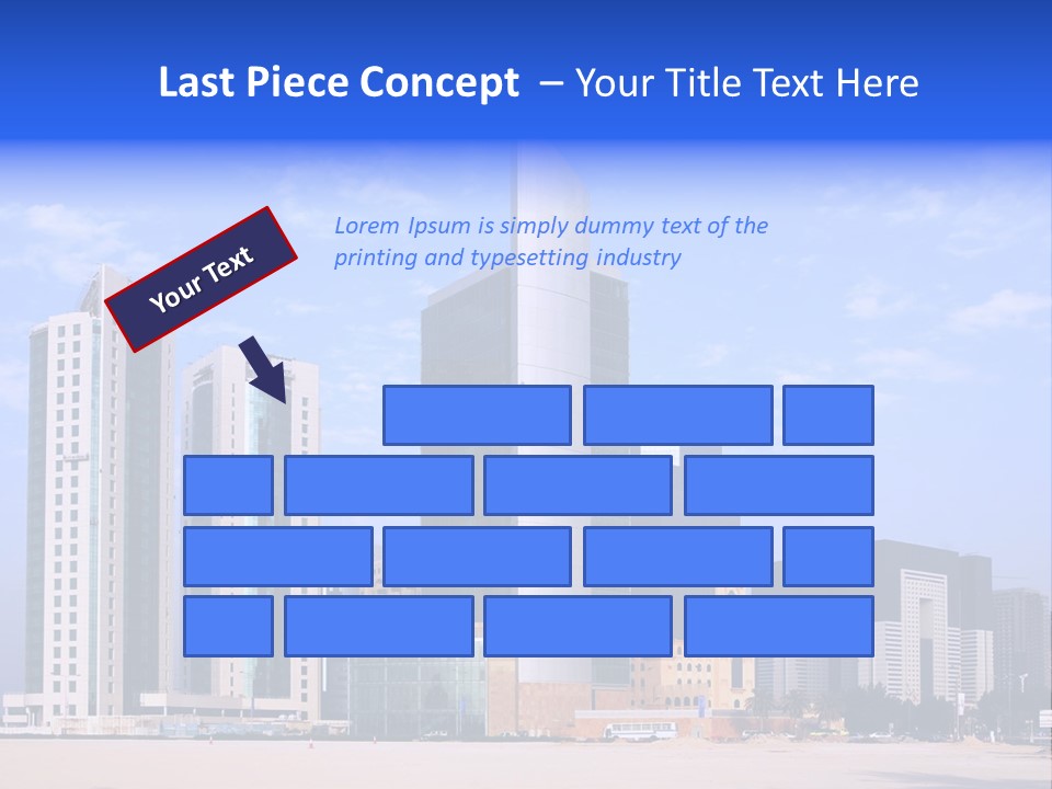 Qatari Skyline Sky PowerPoint Template