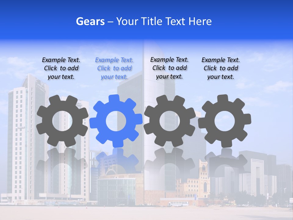 Qatari Skyline Sky PowerPoint Template